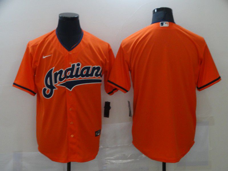 Men Cleveland Indians Blank Orang Game Nike MLB Jerseys->cleveland indians->MLB Jersey